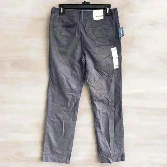 Men’s Old Navy Broken In Straight Black Khaki Pants Casual Work Comfy SZ 28X30 - Picture 3 of 8